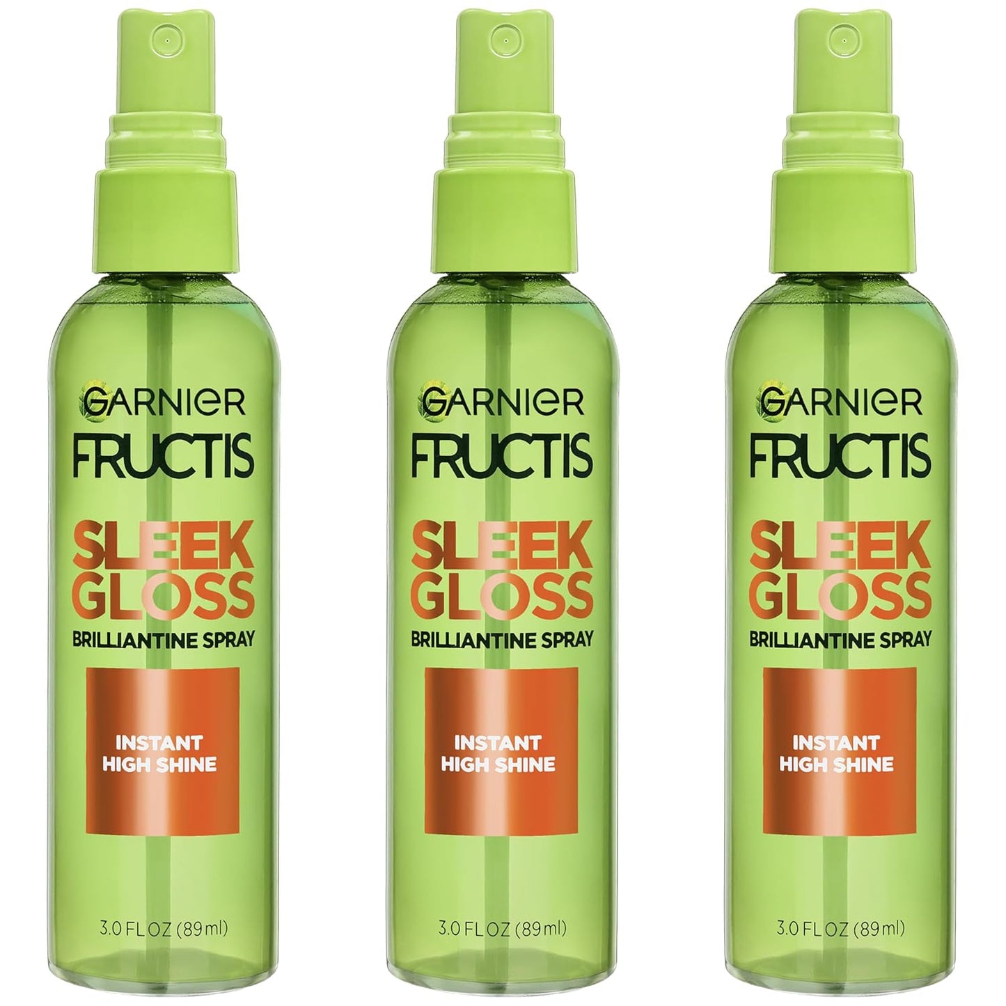 Garnier Fructis Style Brilliantine Shine Glossing Spray for High Shine Finish, Argan Oil, 3 Fl Oz, 3 Count (Packaging May Vary)